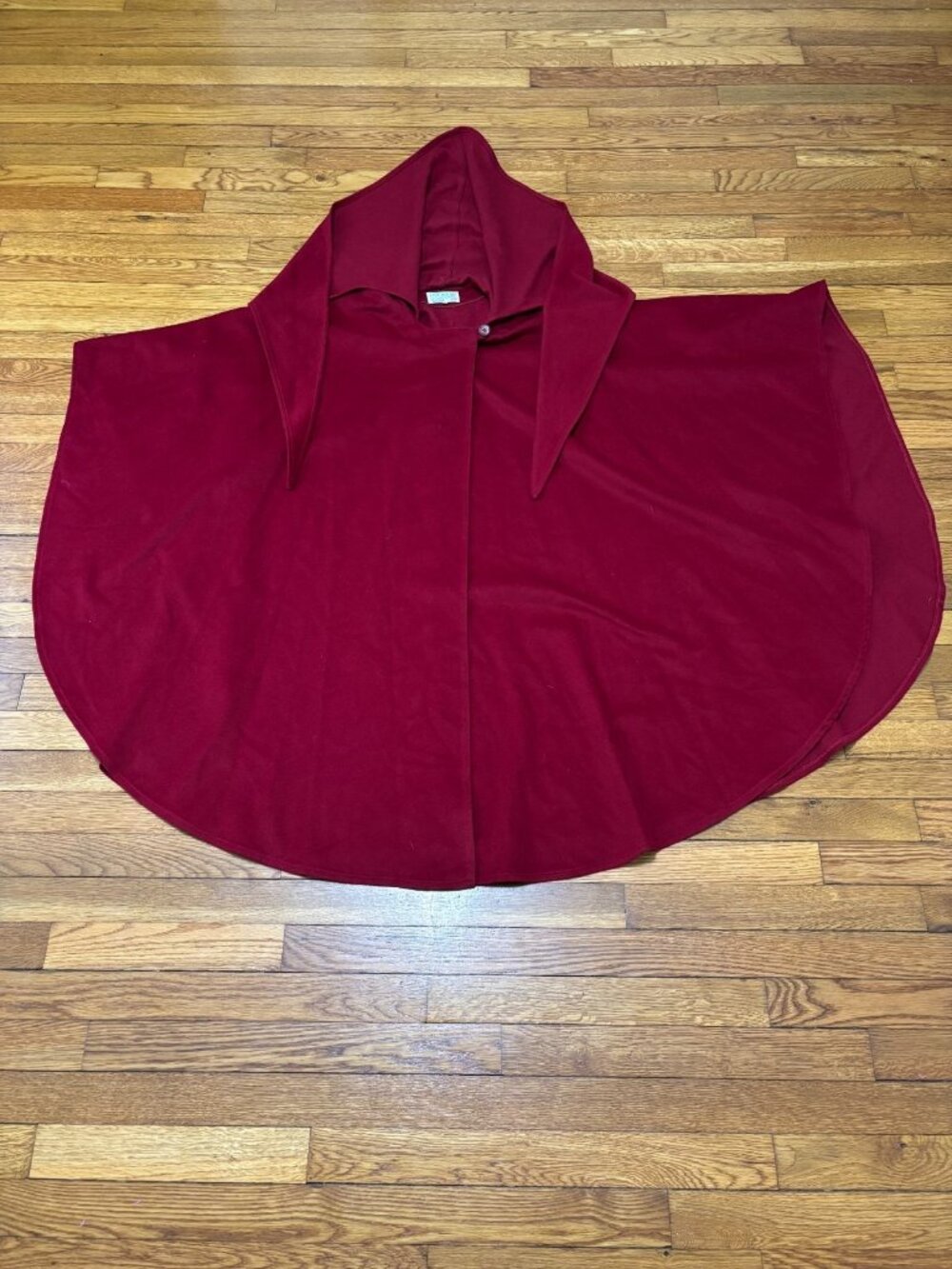 Jimmy Hourihan Ireland Vintage Hooded Wool Cashmere Cape Womens Medium Red
